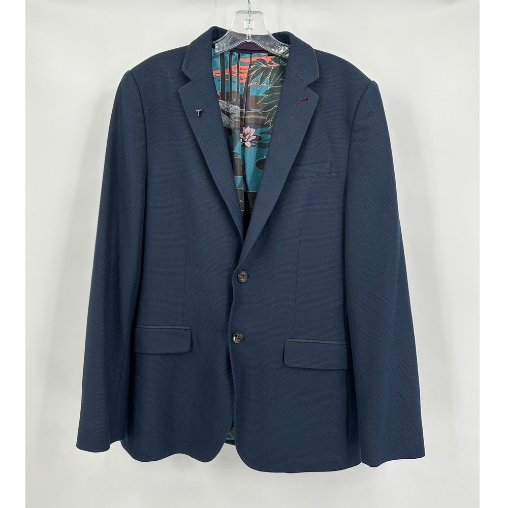 Ted Baker Mens Contemporary Blazer Size 3 US 40R Jacket Smart Casual Navy